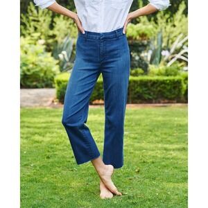 Frank & Eileen Kinsale High Rise Pant in Medium Wash w/ Grinding Size 6